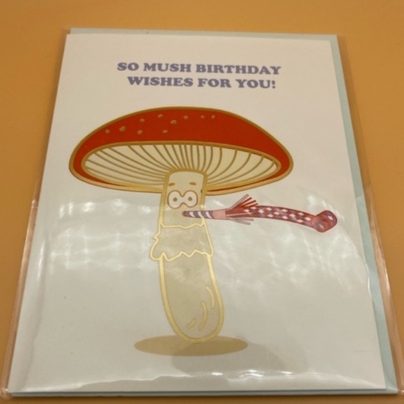 Mushroom Birthday Wishes Card (FLiPSiDE Blanket Towel Bundles Only) - Picture 2 of 3